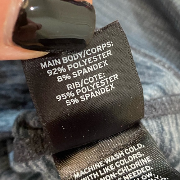 Zella workout muted blue grey marbled pullover sweatshirt top long sleeve - Picture 8 of 13